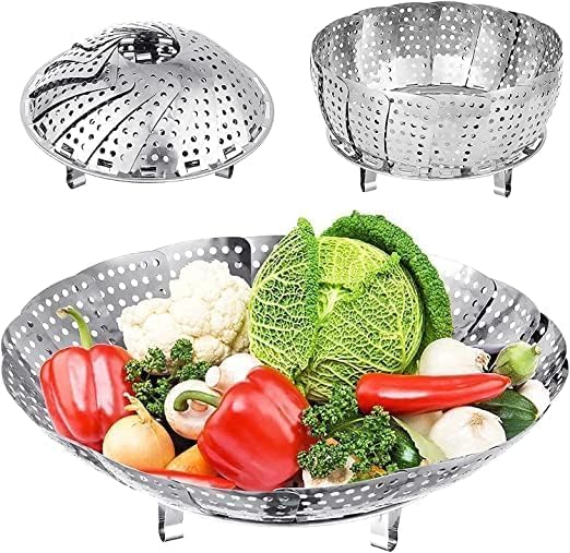 Foldable Stainless Steel Steamer Basket