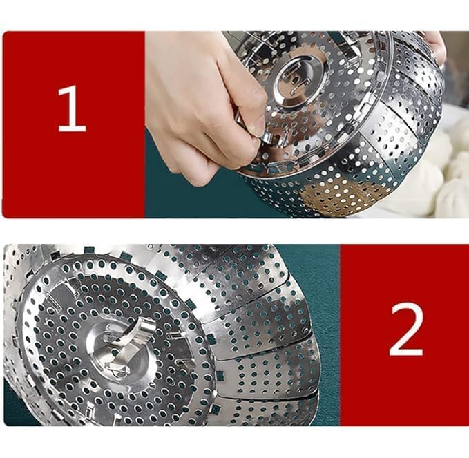 Foldable Stainless Steel Steamer Basket