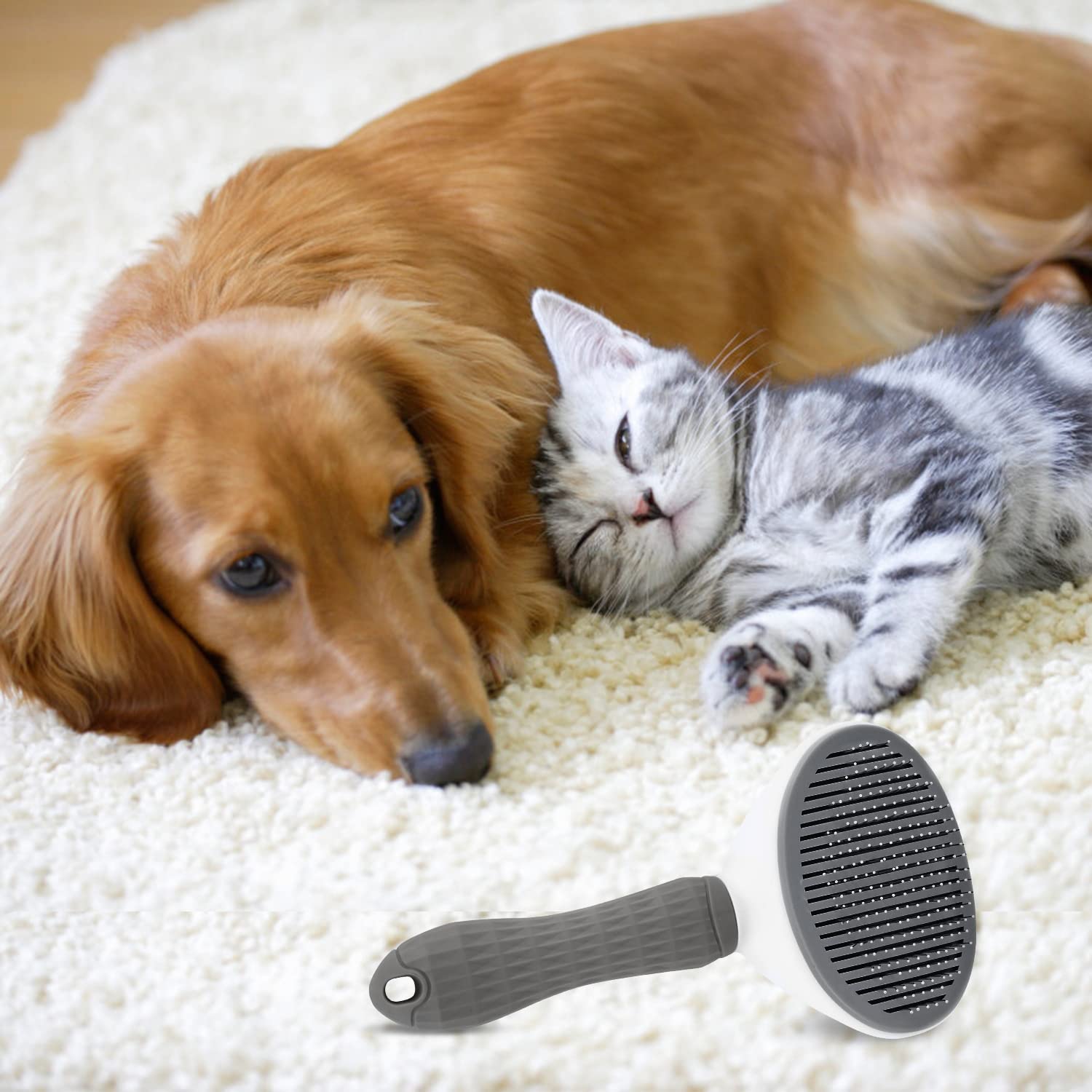 Self-Cleaning Pet Deshedding Brush