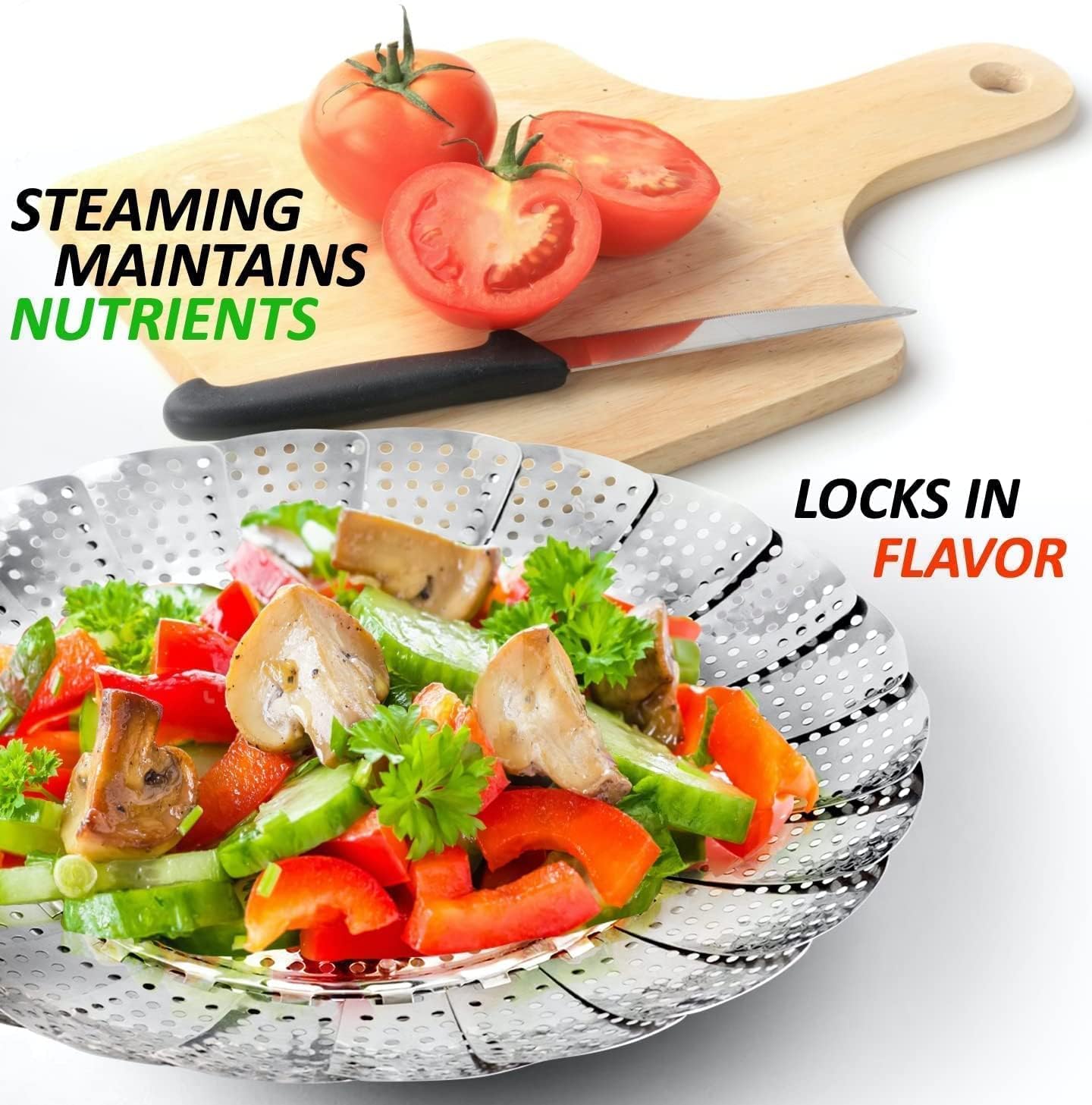 Foldable Stainless Steel Steamer Basket