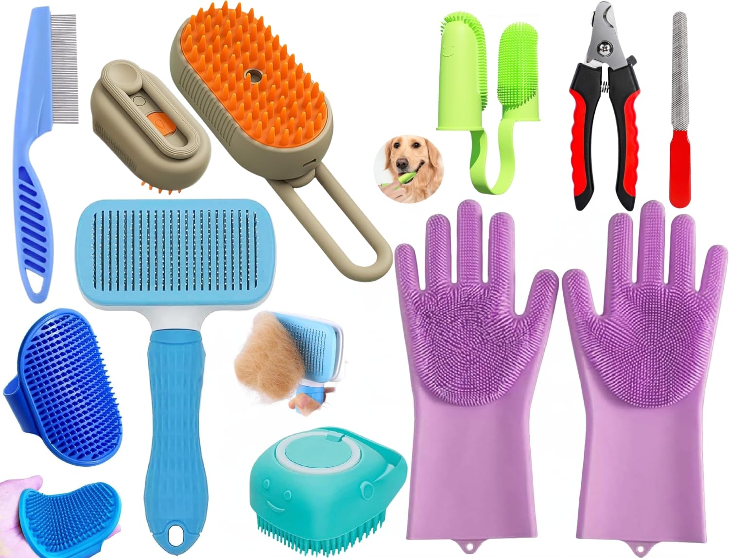 9-in-1 Pet Grooming & Bathing Kit