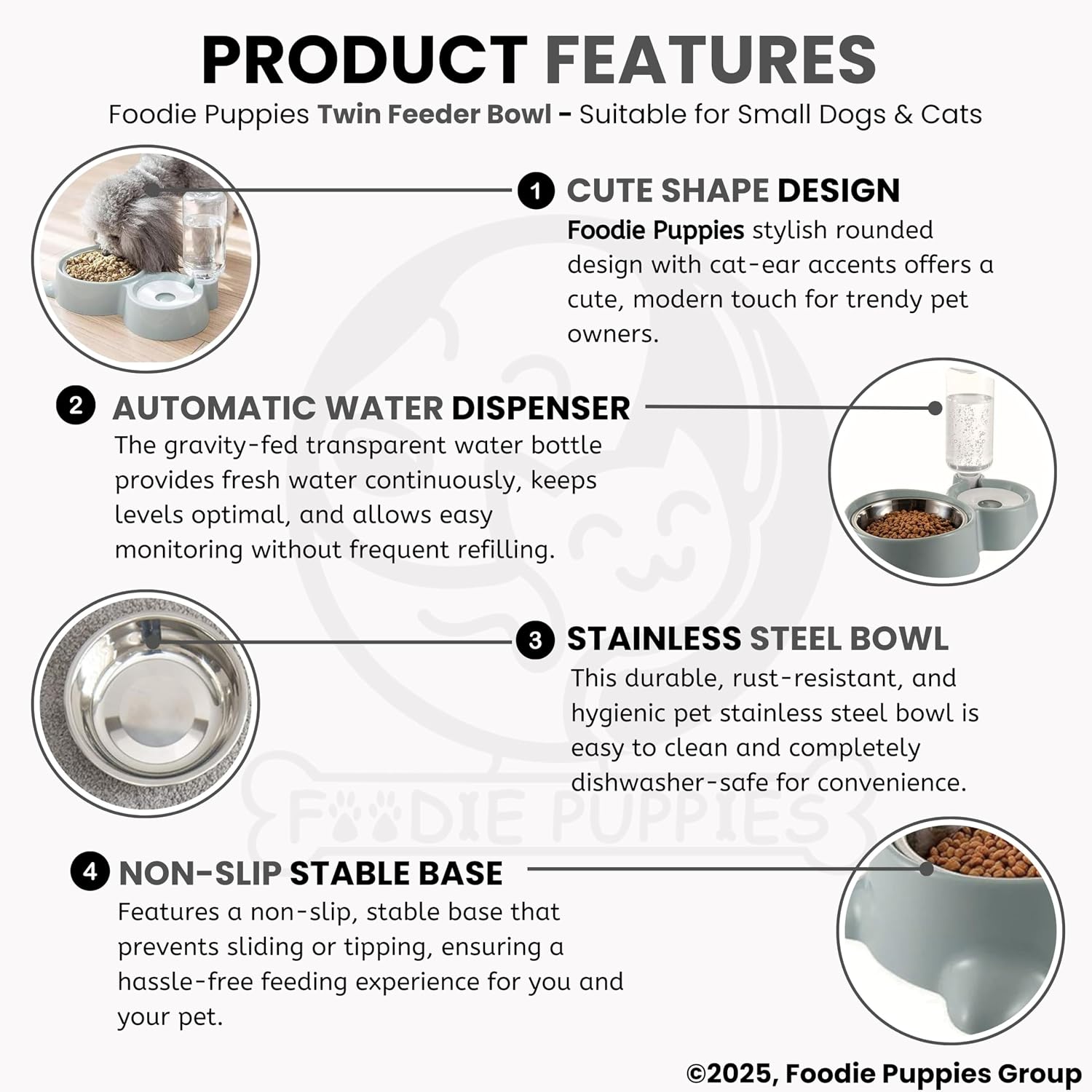 Pet Automatic Water Food Bowl